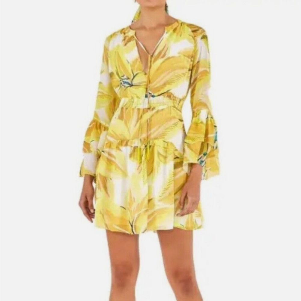 Farm Rio Floral Yellow Azalea dress